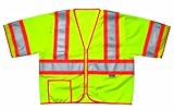 Custom Leathercraft SV264X Sleeved Vest Class 3, 4X-Large, Lime by Custom Leathercraft