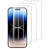 JETech iPhone14Pro 6.1インチ用 全面保護フィルム 9H強化ガラスフィルム ケースに干渉なし HDクリア 3枚セット