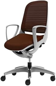 オカムラ オフィスチェア ルーチェ 肘付き ダークブラウン 81L1CA-FGR8