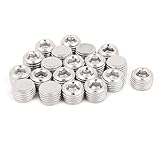 uxcell 六角ヘッドパイププラグ 金属 1/4 BSPマレスレッド 9mm高さ コネクタ フィッティング20個入り