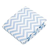 Kushies Changing Pad Fitted Sheet Terry, Blue Chevron by Kushies [並行輸入品]