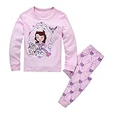 Gold treasure綿100%子供パジャマ長袖 キッズ 漫画のプリンセスとペット 寝間着2-7歳 (90cm(2歳))