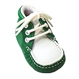 【ノーブランド品】 ベビーシューズ（ハンドメイド-革製） (緑)
