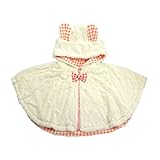 【SiShuNon/シシュノン】シャギーボアウサギケープ ベビー ボア ウサギ ケープ F(70-80) 15 ホワイト