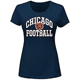 NFL Chicago Bears Short SleevedスクープネックTシャツ、4 x、ネイビー