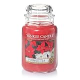 Yankee Candleポインセチア、Festive香り Large Jar Candles レッド B015S91CGI