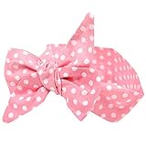 Liebeye ヘアバンド　ヘアアクセサリー　ベビー　幼児　赤ちゃん　かわいい　ドット柄　ちょう結び　ヘッドバンド　フープ　髪飾り C7ピンクドット
