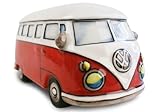 VW Camper Van LargeレッドハンドメイドセラミックMoney Pot ( 6 cm X 16 cm x 8 cm