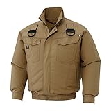空調服 服のみ フルハーネス用長袖ブルゾン 綿100％ サンエス 空調風神服 KU91400F 20(キャメル) L