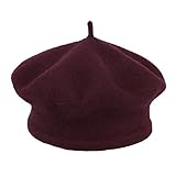 (ラボーグ) La vogue カジュアル ベビー ベレー帽 キッズ用 子供ハット 折り返しキャップ 女の子帽子 0-7歳のキッズに対応 お出かけ ワインレッド