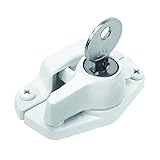 Prime-Line Products F 2646 Keyed Child-Proof Sash Lock, 2 in. Hole Center, Diecast Construction, Whi