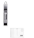 パイロット フリクションボール用 替芯 0.7mm ブラック 3本セット LFBKRF30F3B【まとめ買い × 2パック】 + 画材屋ドットコム ポストカードA