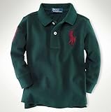 【アウトレット品】 ポロラルフローレン ビッグポニー 長袖ポロシャツ 濃緑 (男の子9～24か月) 9M [並行輸入品]