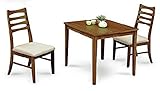 北欧風 2色対応 2人掛け用 ダイニング3点セット テーブル チェア (ブラウン)