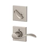 Schlage f59 ACC 619 Col LHコリンズトリムアクセントInterior Handlesetレバー（サテンニッケル）