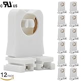 12-Pack Non-shunted Turn-type T8/T12 Lamp Holder Tombstone - UL-listed T8 Sockets Medium Bi-Pin Sock