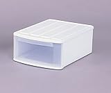 チェスト 家具 衣類収納ボックス プラスチックケース チェスト ホワイト/クリア 4点セット