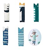 Ateitis 赤ちゃん レッグウォーマー 5足 +ミニタオル セット キッズ 動物 キャラクター ひざあて 紫外線 や 防寒 対策 にも