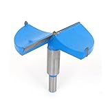 uxcell　木工用穴あけ ボアビット ヒンジドリル メタル シルバートーン ブルー 1個