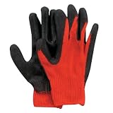 【5双組5セット販売】おたふく手袋　G-334　ゴム引き手袋 5双組 フリーサイズ (レッド)