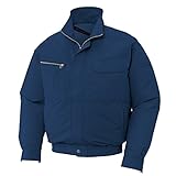 空調服 空調風神服 2017年新商品肩パット付長袖ブルゾン 作業服 作業着（ファンなし/単品）<099-KU90430> (LL, 3-ネイビー)