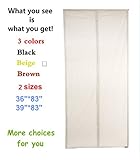 ブラック磁気スクリーンドア、フルフレームベルクロマジックメッシュカーテン 39" x 83":Fits Doors UP TO 37" x 82" MAX イエロー ZY01MSDR2006-22