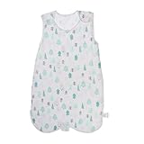 Kesoto スリーパー　ガーゼ　4層　夏　ふわふわ　ノースリーブ　スリーピングバッグ　寝袋 　通気性　全3サイズ4種類 - 緑の木, L