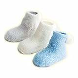 LAVIE　赤ちゃん ベビー 3足セット　可愛い ソックス 靴下　男の子 女の子 綿 秋冬　ブルー　ホワイト　グレー　3色　S（6-12月）
