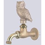 立水栓/水栓柱に取付け ガーデニングアニマル蛇口(万能蛇口)ふくろう