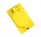 Levitonカバープレート、single-gang、flid-lid、1.39-inch直径、耐候性 3057-Y 1