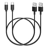 USB Type C ケーブル 1m 2本セット LpoieJun 【3A急速充電 / USB 2.0データ転送 / 映像出力非対応 】 高耐久TPE素材 USB-A to USB-C 充電コード スマートフォン/タブレット/ゲーム機のタイプｃ機種に対応 (ブラック)