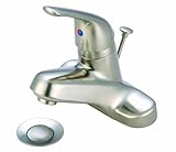 Aviditi Olympia Series L-6172-BN Elite Single Metal Loop Handle Lavatory Faucet with Brass Pop-Up Dr