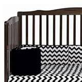 Chevron Crib Bumper - Color: Black by BabyDoll Bedding