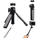 KIWIFOTOS 3-in-1 卓上ミニ三脚 自撮り棒 カメラグリップ 三段伸縮 ソニー RX100 M7 M6 M5a M5 M4 M3 M2 Ricon GR III II GRIII GRII Canon G7 X Mark III II G7x など 小型カメラ 専用 多用途