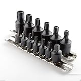 Wennow 1/4 - 3/8 DR 15pc IMPACT TAMPER PROOF STAR BIT SOCKET TORX SET SEAT BELT Kit by WennoW
