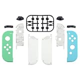 eXtremeRateスイッチ ジョイコンに対応用交換シェル、ジョイコン switchとswitch 有機elに対応用ハンドヘルドコントローラーハウジングケース、フルセットボタン付き、ジョイコンに対応用DIY交換ケース（ジョイコン switch本体ではありません）【ミントグリーン＆ヘブンブルー】