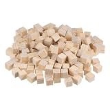 uxcell ウッドブロック 工作用 1.5 cm 未仕上げ 木製キューブ パイン材 スクエアブロック DIYクラフトプロジェクト用 250個