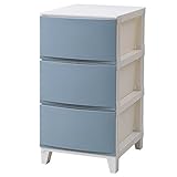 サンカ ルームス(ROOM'S) 3段 チェスト(幅34 奥行42) サンドブルー 前面マット仕上げ RSD-S343(SBL)