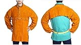 自然牛皮 溶接前掛け、ジャンパー（黄色）  1枚単価  新デザイン