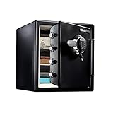 SENTRY (セントリー) 金庫 家庭用 UL規格 2時間 耐火 耐水 33.6L A4 テンキー＋鍵 ダブルロック 棚板 鍵付ドロワー 