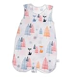 Perfk ベビー　スリーパー　夏　 赤ちゃん　綿　4層　ガーゼ　ノースリーブ　スリーピングバッグ　寝冷え防止　出産祝い　ギフト　全3サイズ4種類 - フォックスフォレスト, M