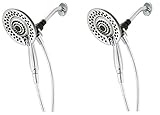 デルタ蛇口75583 2イン1ヘッド、5-spray、ハンドヘルド+固定マウント、クローム 2 75583