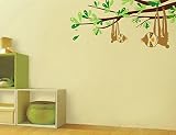 Pop Decors PT-0124-Vb Beautiful Wall Decal, Sloths and Branches, 47 by Pop Decors