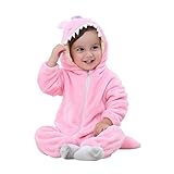 ベビーロンパースHosam 子供服　赤ちゃん　男の子　女の子　動物　コスチューム 可愛い　柔らかい　秋冬衣装　室内　子供の誕生日プレゼント　出産お祝い (90, ピンク化け)