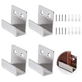 PAVIKE 金具 コの字クランプ ひっかけ 4個セット ステンレス鋼 金具 固定 絵画 壁掛けフック ネジ付き 強力 コ型金具 u字金具 コの字金具 コの字型フック