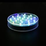 ARDUX 6インチラウンド25個のLED電池式台座花瓶ベースライト、ウェディングテーブルセンターピースデコレーション用花瓶イルミネーション（1個入、マルチカラー）