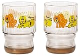 アデリア(ADERIA) 【 アデリアレトロ 水飲み コップ ペアセット ズーメイト 235ml コースター付 化粧箱入 日本製 S6342 】 グラス ビール ガラス 日本酒 ペア タンブラー ウイスキー アンバー