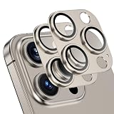AUNEOS iPhone 16 Pro/iPhone 16 Pro Max 用 カメラレンズ カメラ保護対応 アイフォン 16 プロ / 16 プロ マックス カメラカバー ぴったりフィット一体感 アルミ合金＋9H強化ガラス 耐衝撃 高透過率 指紋防止 防滴 防塵 自動吸着 貼り付け簡単 露出オーバー防止【2枚セット】