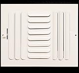 10 " x 6 "曲線刃供給 – 3ウェイ空気グリル – 最大エアフロー – HVAC口カバー