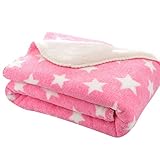 Yuena Care ブランケット 赤ちゃん ベビータオルケット 毛布 お昼寝 タオルケット 掛け布団 肩掛け ひざ掛 子供 キッズ用 通気性 保温性 出産祝い ピンク
